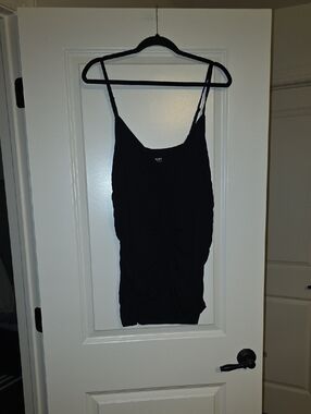 Torrid NWT 3XL Black Spaghetti-Strap Ruched Tank Top